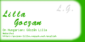 lilla goczan business card